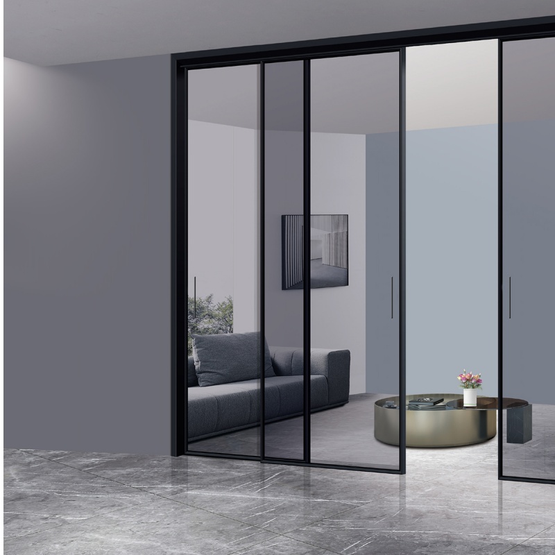 Interior Smart Electric Automatic Aluminum Double Glazed Lifting Sliding Glass Doors