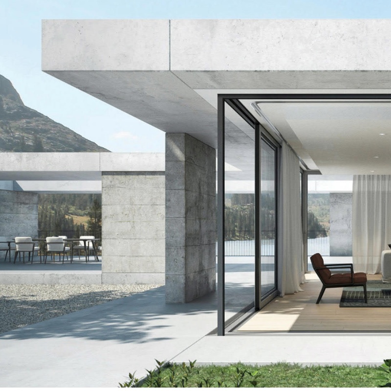Minimalist Design Supplier Bulk Aluminum Door Venetian Blind Glass Sliding Door