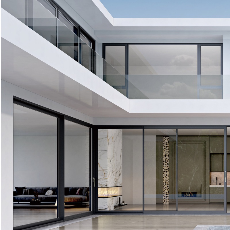 Factory Price Bifold Interior Double Glazed Aluminum Glass Sliding Door