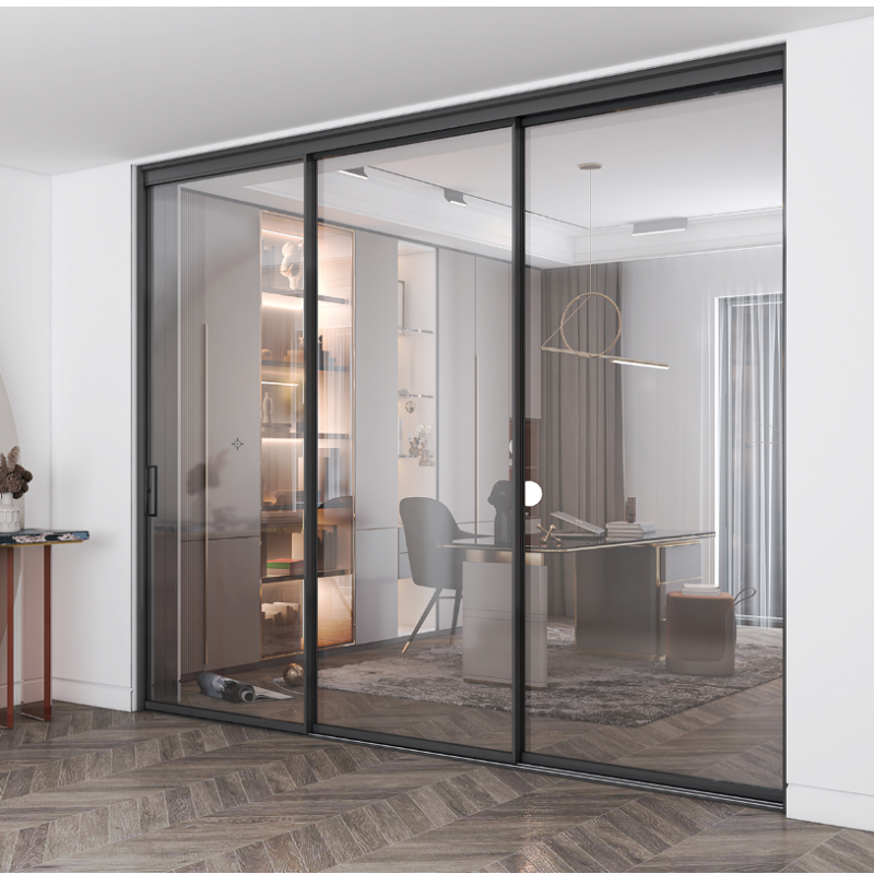 Manufacturer House Exterior Aluminum Door Waterproof 96 X 80 Patio Sliding Door
