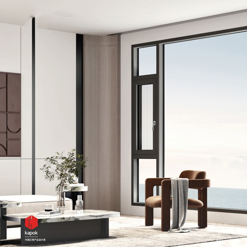 Double Glazed Hollow Glass Tilt and Turn Awning Casement Window with Flyscreen