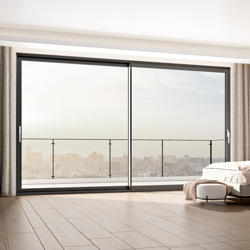 Thermal Break Exterior Glass Sliding Doors Aluminium Sliding Patio Doors