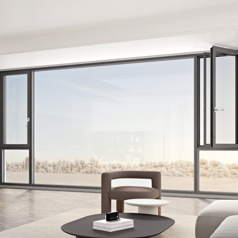 Expediency Opening and Closing Silky Smooth Used Well Aluminium Alloy Frame Beauty Good Casement Double Windows