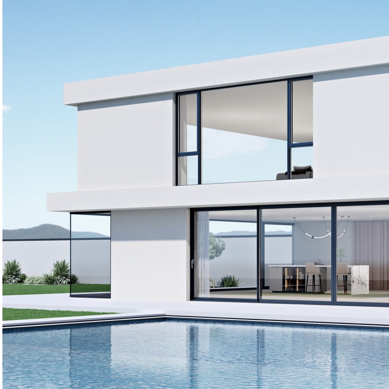 Patio Electric Louvered Lifting Sliding Aluminum Sliding Glass Doors