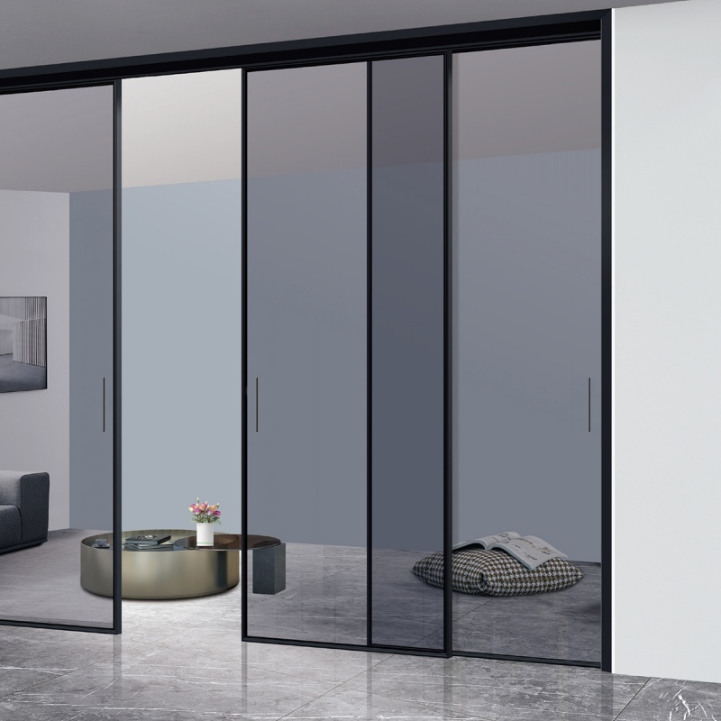 Interior Smart Electric Automatic Aluminum Double Glazed Lifting Sliding Glass Doors
