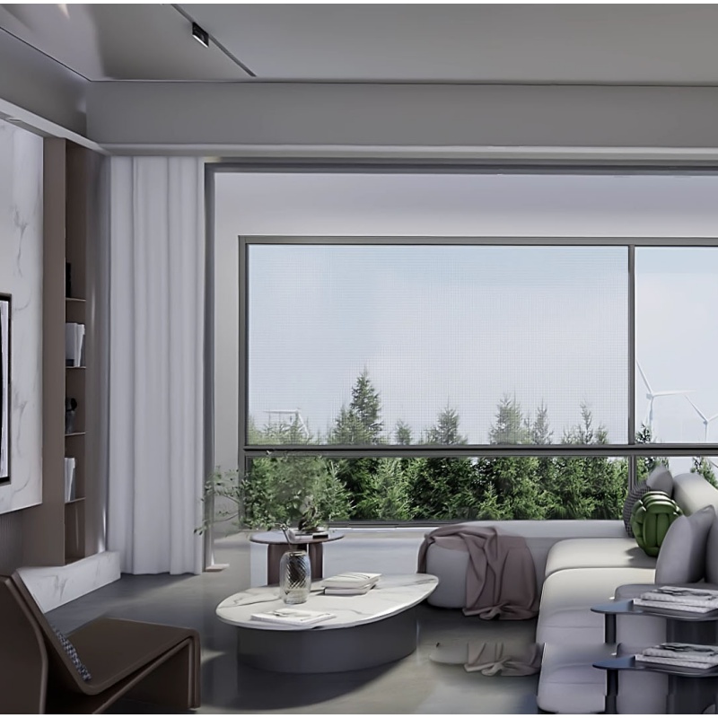 Elegant  Aluminum Automatic Sliding Glass Doors for Exteriors