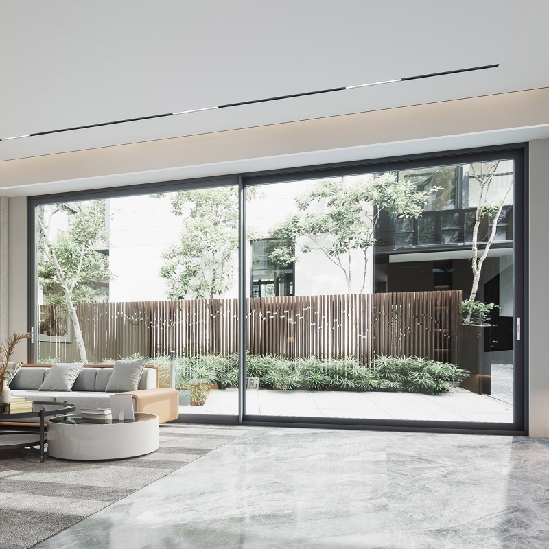 Factory Price Bifold Interior Double Glazed Aluminum Glass Sliding Door