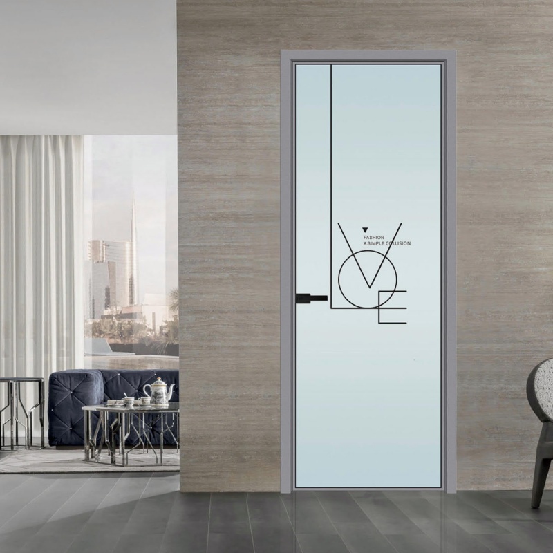 High Quality Soundproof Balcony Doors Double Glazed Aluminum Casement Door