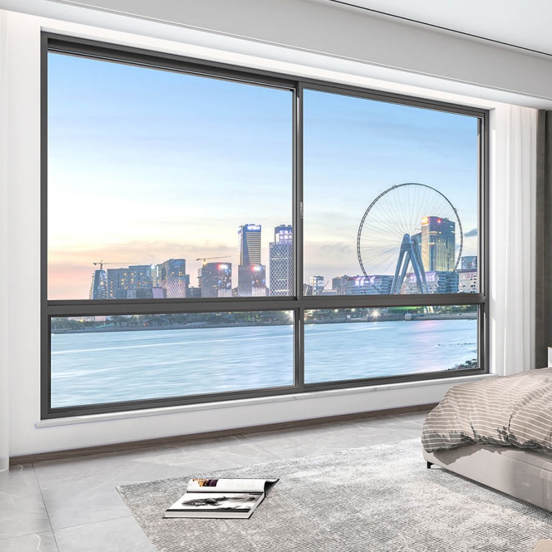 Factory Direct Minimalist Design Automatic Metal Exterior Aluminum Patio Glass Sliding Door