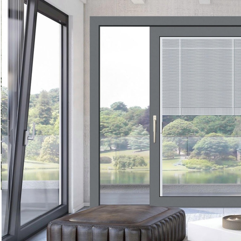 Elegant  Aluminum Automatic Sliding Glass Doors for Exteriors
