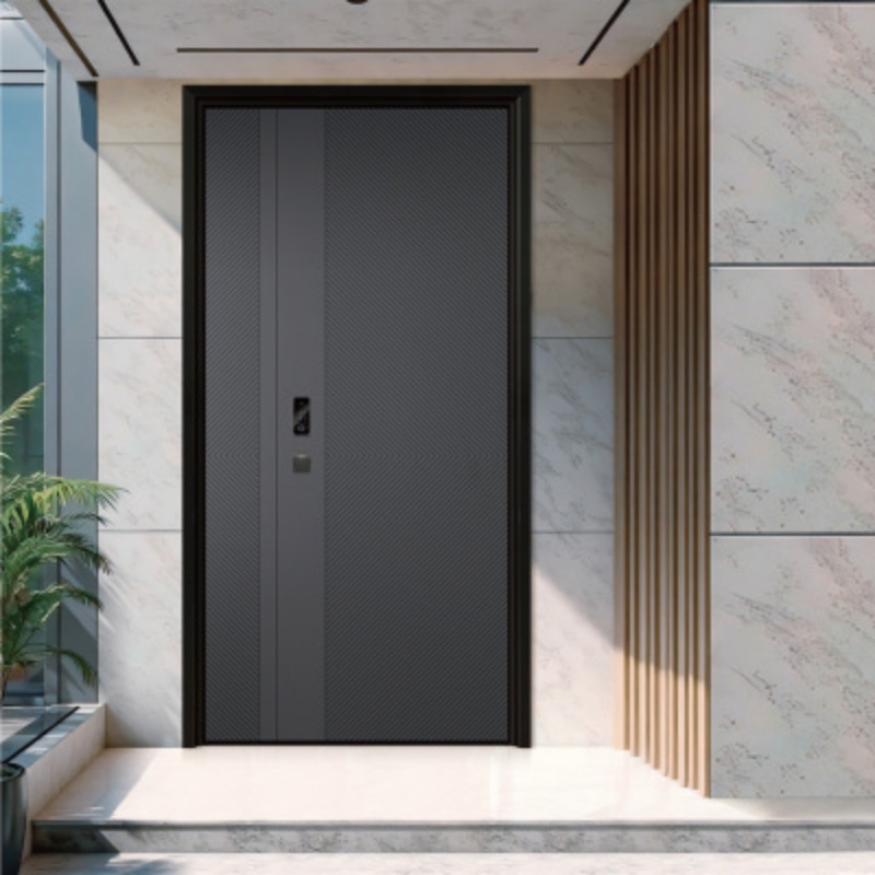 Eehe Slimline Single Front Entry Doors Glass and Aluminium Front Doors with Weatherproof Sealing Nfrc Main Entrance Door Style
