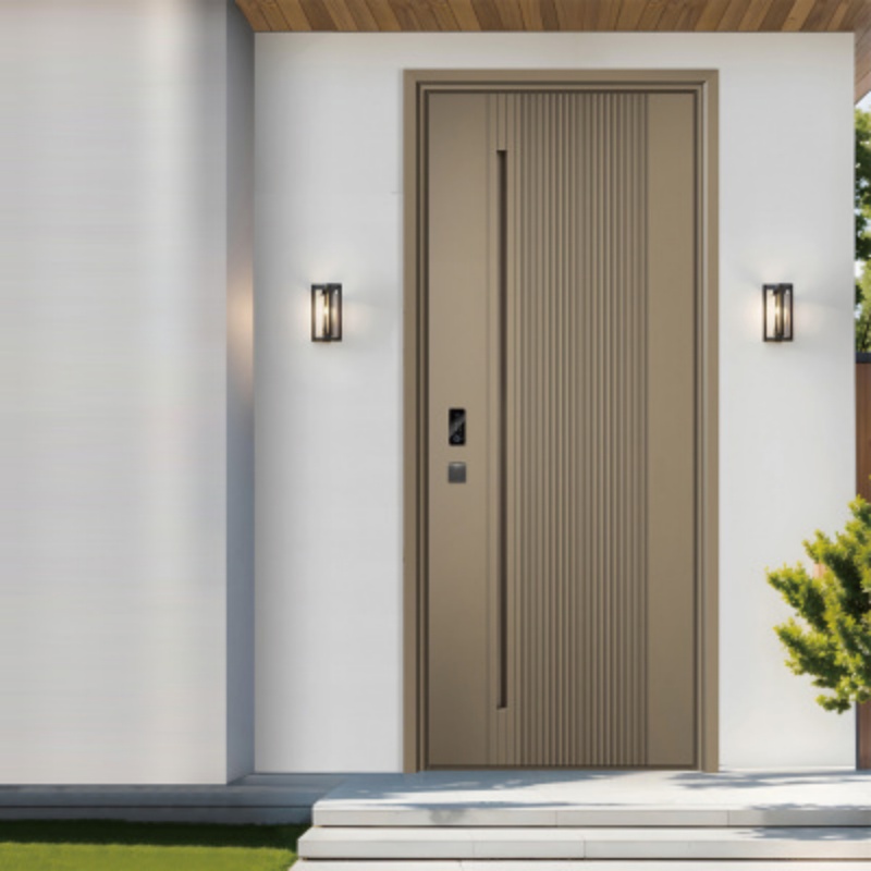 Eehe Slimline Discount Exterior Doors Near Me and Aluminium Front with Laminated Glass CE Front Entry Door Solution
