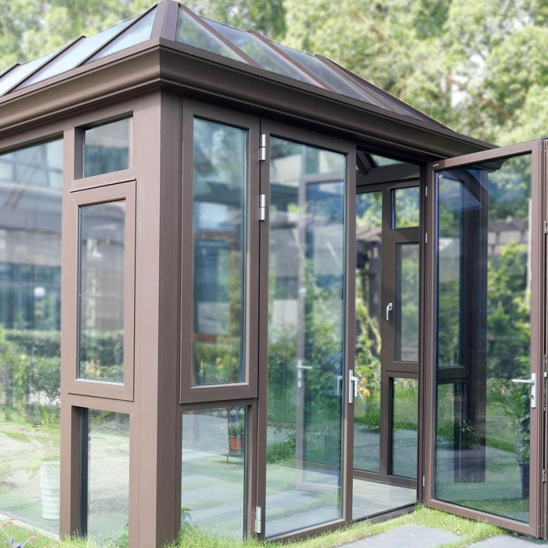 Custom Aluminum Electric Movable Sunroom Contemporary Villas and Commercial Buildings Modern Design Sunroom