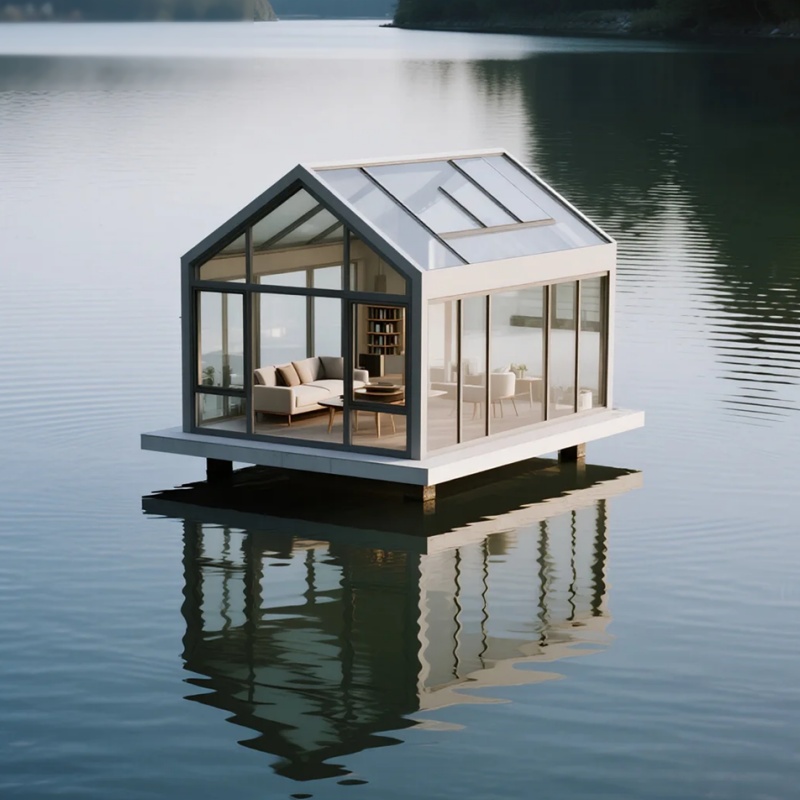 Luxury Aluminum Electric Movable Roof Sunroom Large Glass Panels Thermal Break Frame and Smooth Motorized Movement Mobile Sunroom_copy