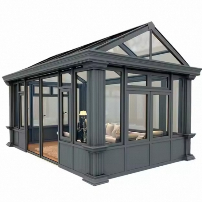 Custom Aluminum Electric Movable Sunroom Contemporary Villas and Commercial Buildings Modern Design Sunroom