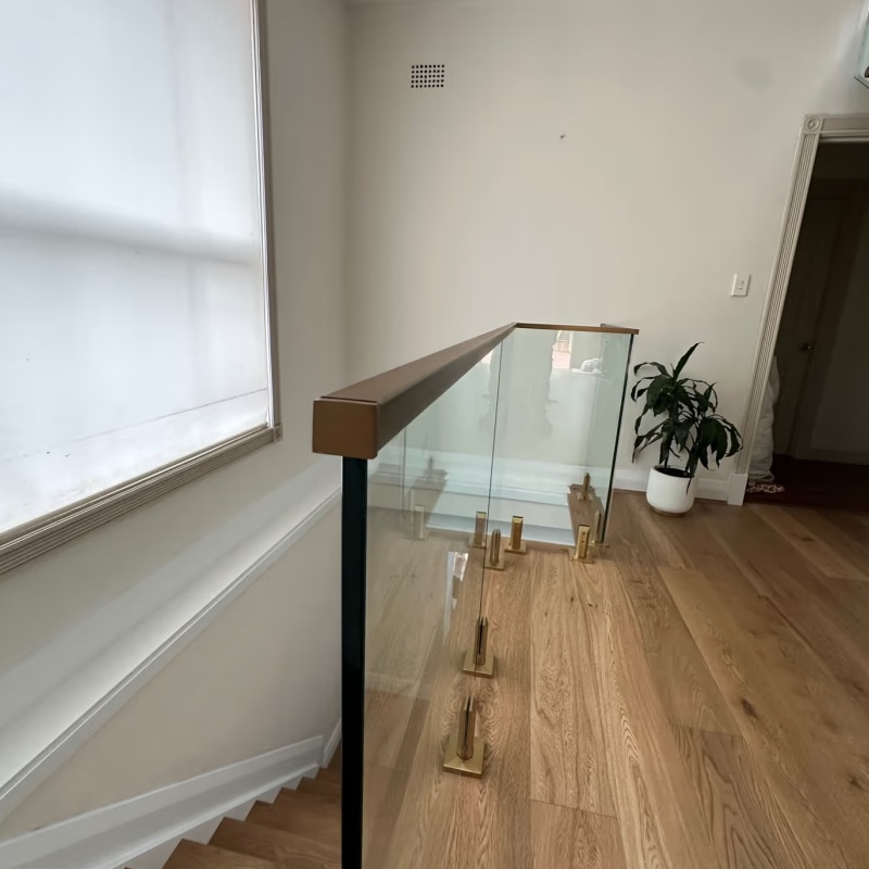 Modern Frameless Glass Railing System for Balcony Staircase Commercial Residential Buildings Projects
