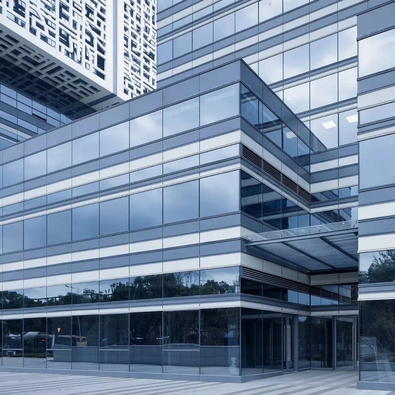 Tempered Glass Facade Price Manufacturer Glass Structure Prefabricated Curtain Wall_copy