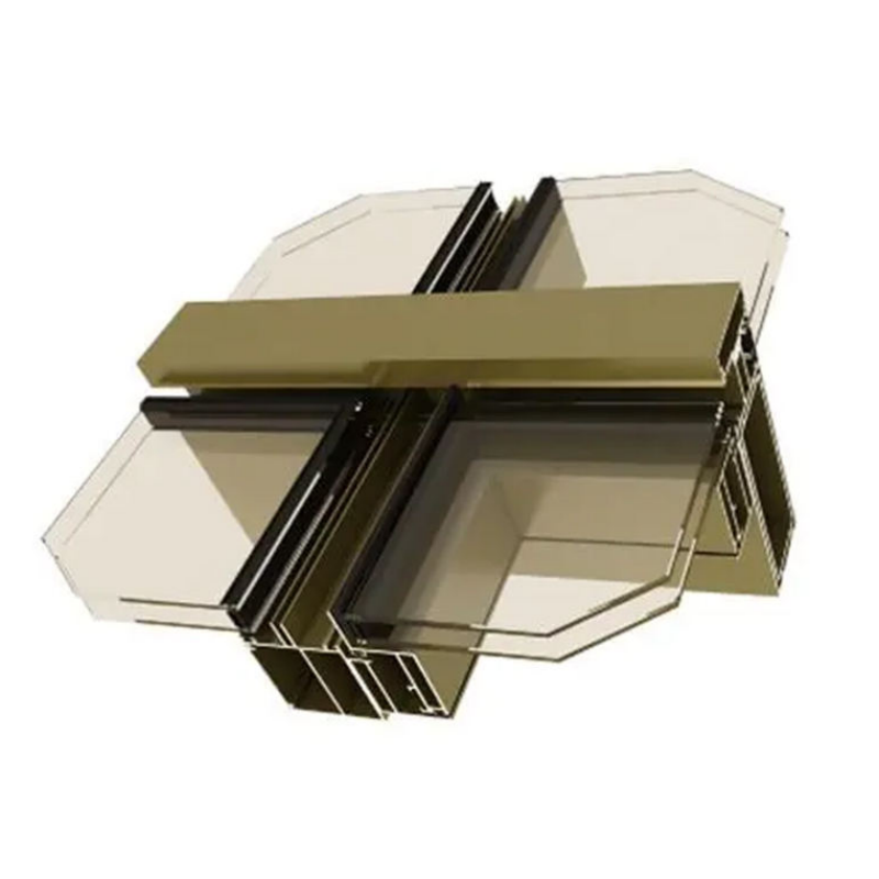 High Performance Commercial Durable Modern System Hotel Facade Unitized Aluminum Aluminium Glass Curtain Wall