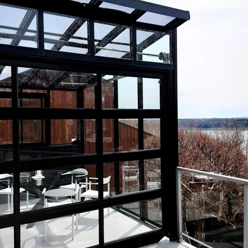 a Frame Resort Guest Room Sunroom Mobile Design Electric Retractable Canopy LED Lighting and Shading Seaside Hotels Sunroom
