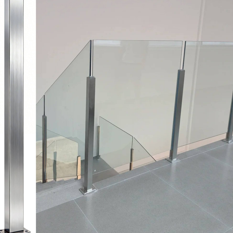 Modern Frameless Glass Railing System for Balcony Staircase Commercial Building Projects