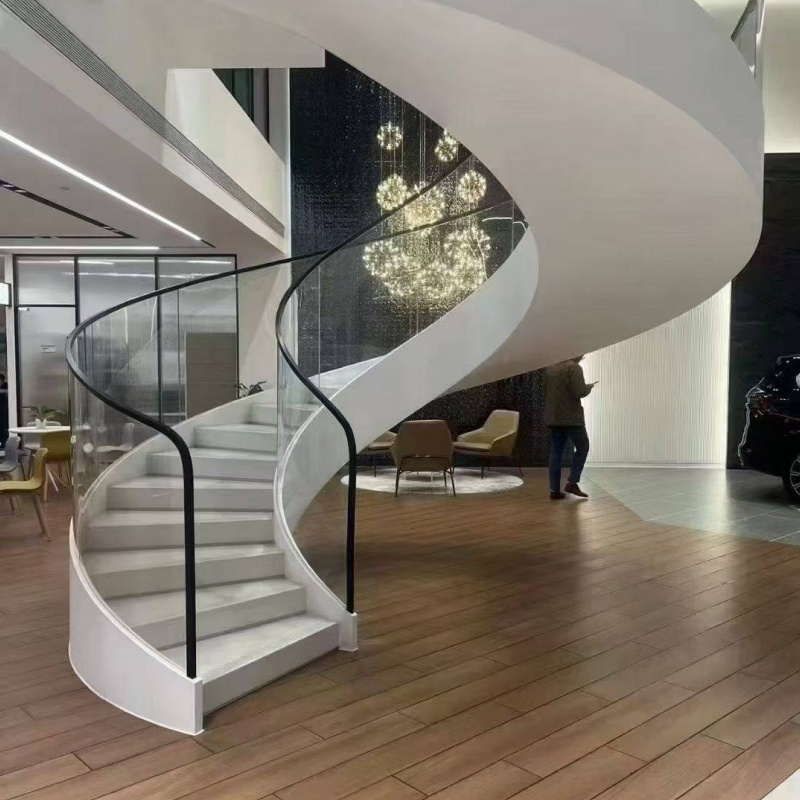 Frameless Glass Balustrade Stainless Steel Handrail for Modern Architectural Projects