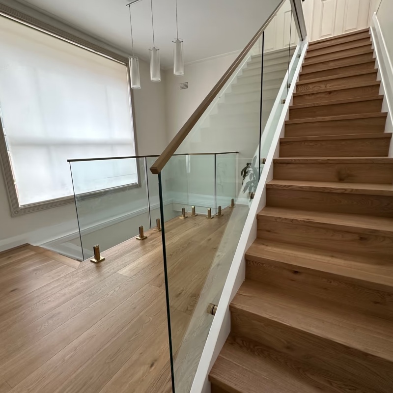 Frameless Tempered Glass Fence Stainless Steel Handrail System for Balcony Safety