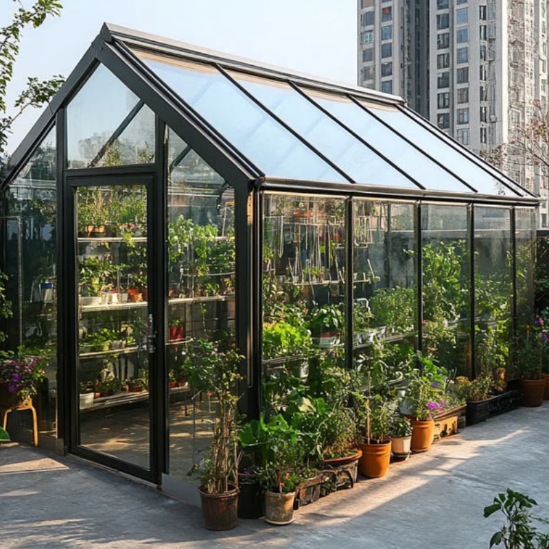 Luxury Terrace Solution Glass Pool Enclosure Villa Design Mobile Aluminum Retractable Sunroom