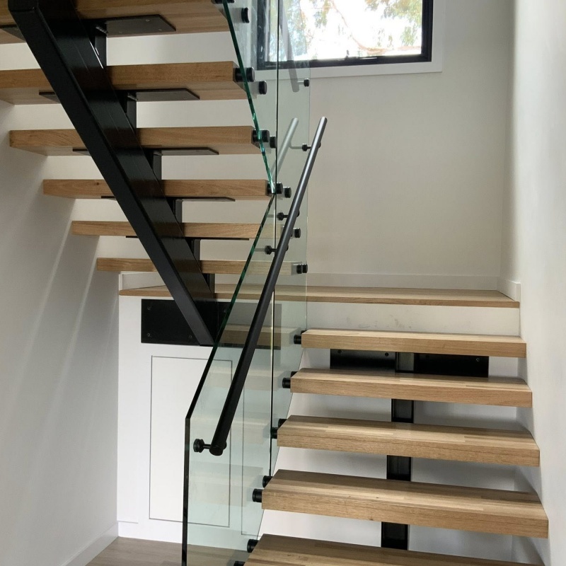Balcony Glass Railing Stainless Steel Handrail System Frameless Modern Design Outdoor