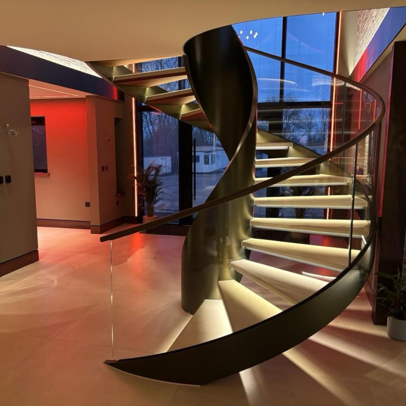 Frameless Tempered Glass Fence Stainless Steel Handrail System for Balcony Safety