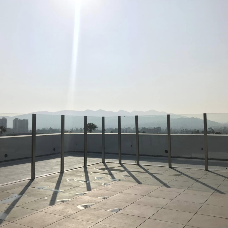 Staircase Glass Railing System Stainless Steel Handrail Indoor Outdoor Modern Design