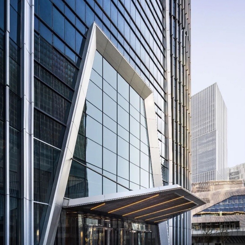 High Strength Suitable Airports Hotels Corporate Headquarters Globally Unitized Glass Curtain Wall
