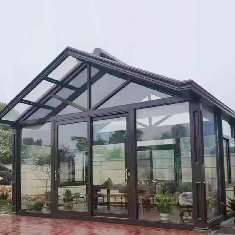 Motorized Remote Controlled Opening Closing System Luxury Villa Resort Mobile Aluminum Retractable Sunroom