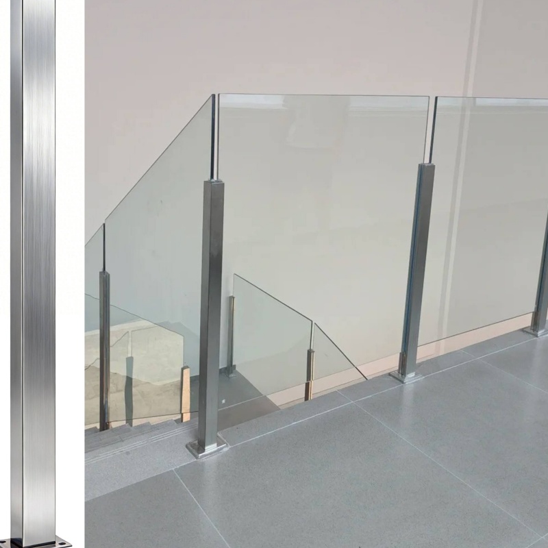 Modern Frameless Glass Railing System for Balcony Staircase Commercial Building Projects
