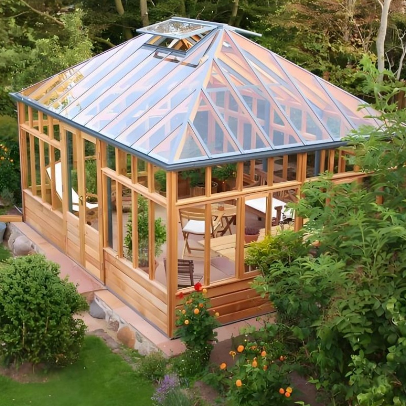 Custom High Quality Frame Tempered Glass Roof Hotel Restaurant Terrace Mobile Aluminum Retractable Sunroom