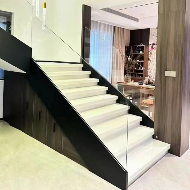 1.5 Kn Frameless Aluminum Glass Balustrade Base Shoe U Channel Glass Railing System