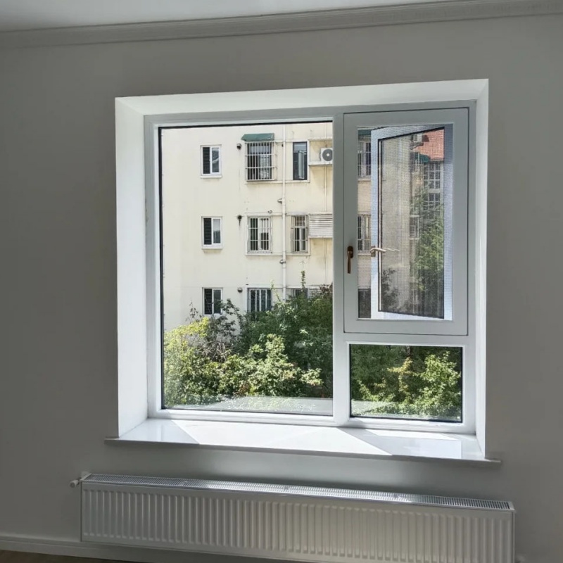 UPVC Sliding Windows Three Tracks PVC UPVC Sliding Windows