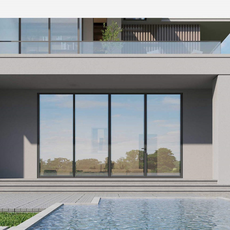 Factory Price Aluminium Folding Patio Exterior Aluminum Bi Folding Glass Accordion Doors