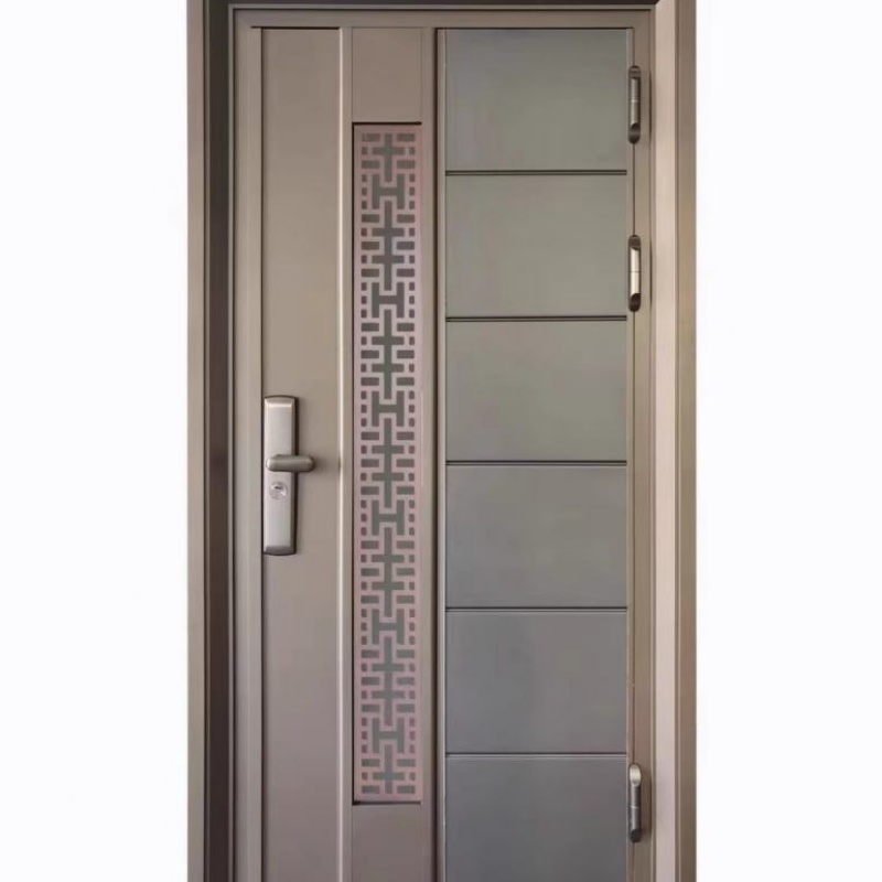 Factory Direct Sale High Quality Custom Various Style Modern Entrance Security Metal Door for Villas House Aluminum Stainless Steel Door