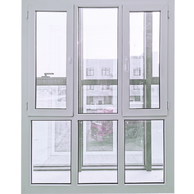 Customized PVC Windows Double Glassed Slide Windows with Grill Design for Sale