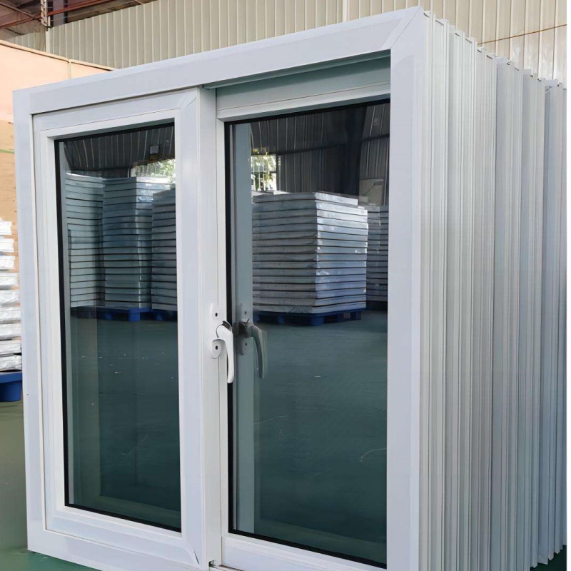 Tegood American Standard Double Pane Glass UPVC/PVC Vinyl Hinged Hand Crank Open Casement Windows