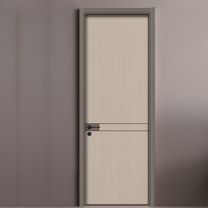 Low Price HDF Wood Door Manual Soundproof Waterproof PVC Interior Bedroom Door Exterior Front Door