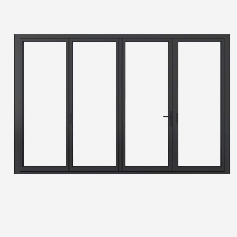 Heavy Duty Coastal Glass Commercial Folding Glass Thermal Breaking Bifold Doors