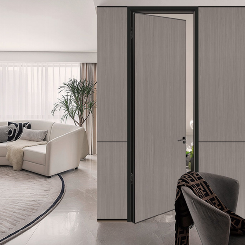 China WPC Door Waterproof Apartment Bedroom Indoor Room PVC Wood Plastic Composite Interior Doors