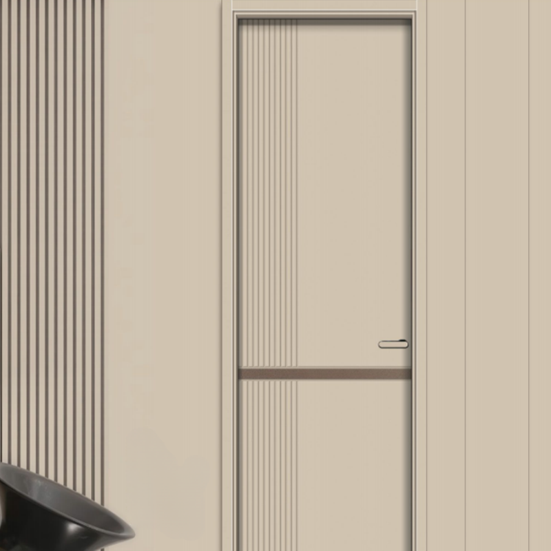 Low Price HDF Wood Door Manual Soundproof Waterproof PVC Interior Bedroom Door Exterior Front Door
