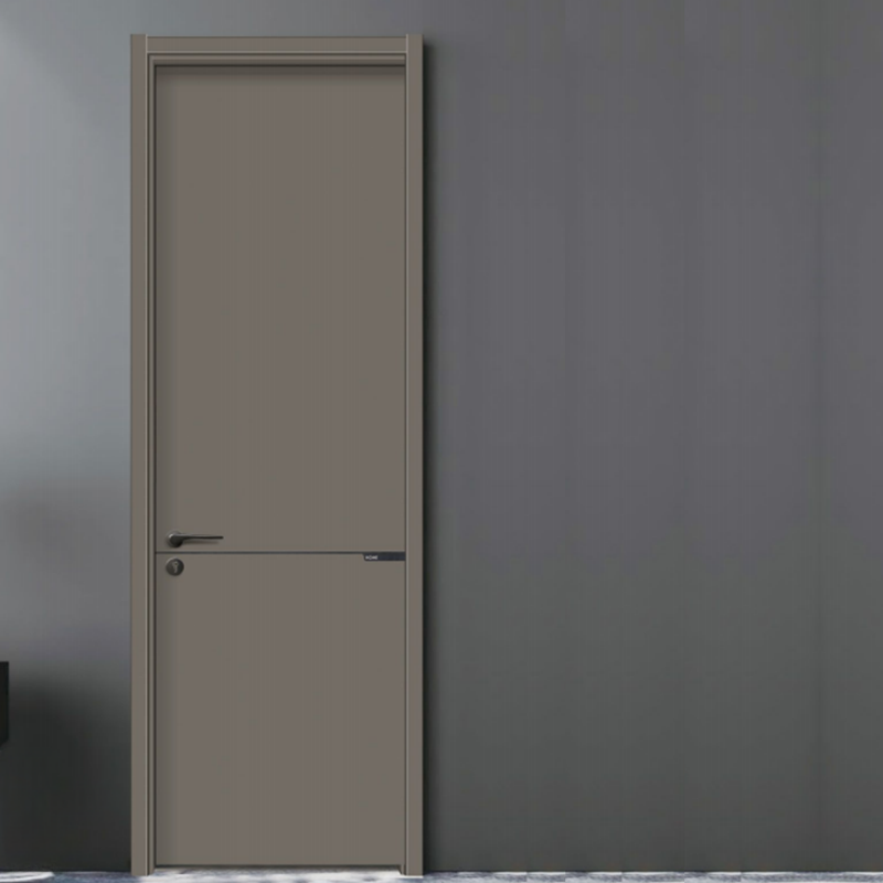 Factory Price WPC Door Interior Flush Hotel Door HDF Wooden Bedroom Composite Doors for Houses with Frame