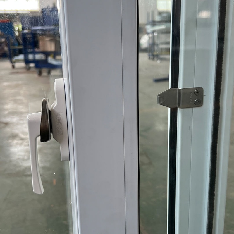Tegood American Standard Double Pane Glass UPVC/PVC Vinyl Hinged Hand Crank Open Casement Windows