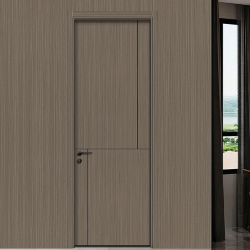 Low Price HDF Wood Door Manual Soundproof Waterproof PVC Interior Bedroom Door Exterior Front Door