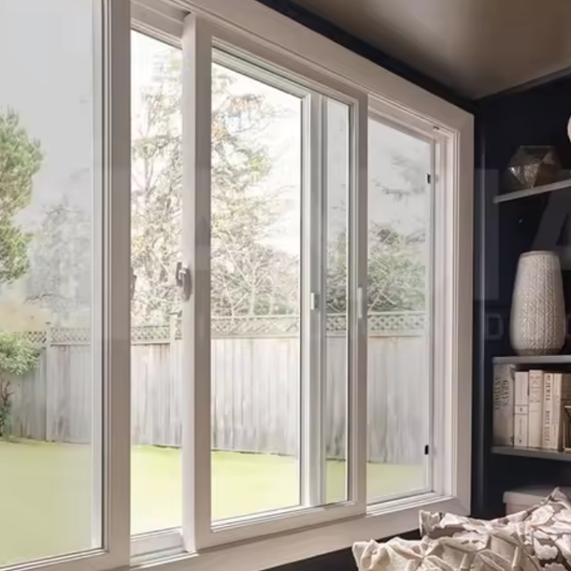 Tegood American Standard Double Pane Glass UPVC/PVC Vinyl Hinged Hand Crank Open Casement Windows