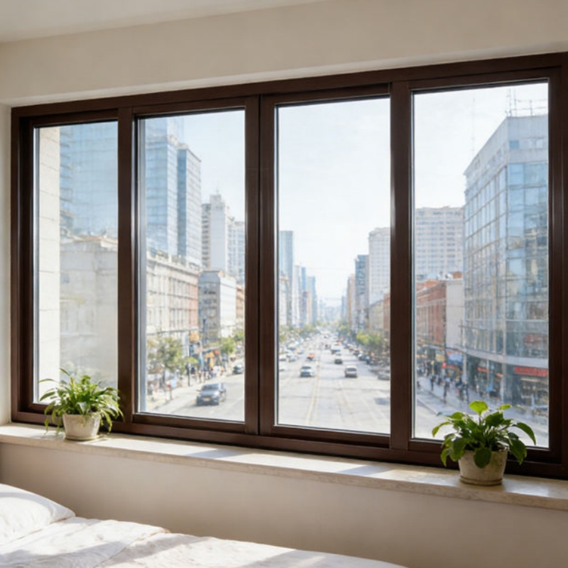American Style Aluminum Sash Double Hung Window up Down Sliding Windows