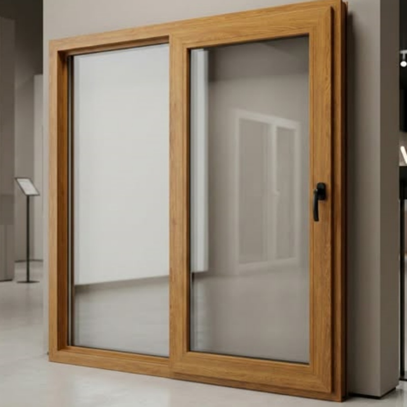 Customized PVC Windows Double Glassed Slide Windows with Grill Design for Sale